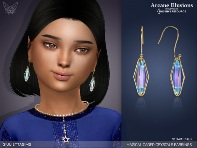 Arcane Illusions – Magical Caged Crystal Earrings kids by feyona at TSR