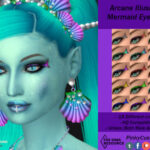 Arcane Illusions – Mermaid Eyeliner by PinkyCustomWorld at TSR