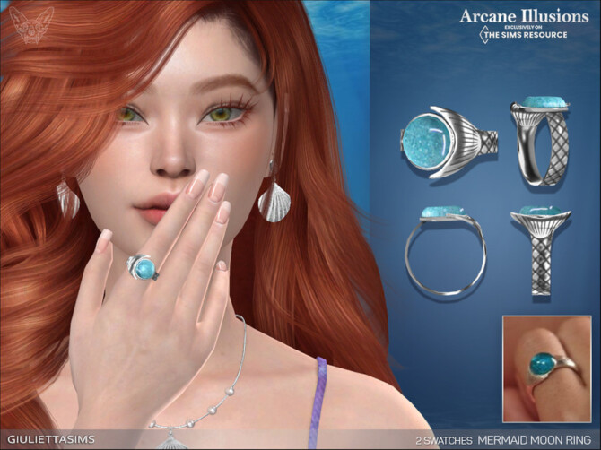 Arcane Illusions – Mermaid Moon Ring by feyona at TSR