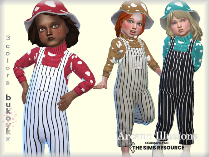 Arcane Illusions – Mushroom Overalls toddler by bukovka at TSR