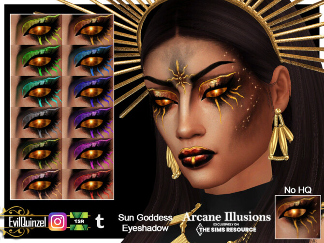 Arcane Illusions – Sun Goddess Eyeshadow by EvilQuinzel at TSR