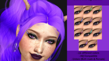 Arcane Illusions – Unicorn Eyeliner by PinkyCustomWorld at TSR