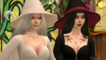 Arcane Illusions – Witch Hat Accessories (Set: v1 and v2) by Dissia at TSR