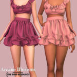 Arcane Ilusions – Ruffle Skirt by laupipi at TSR