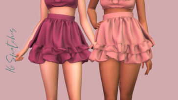 Arcane Ilusions – Ruffle Skirt by laupipi at TSR