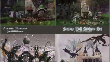 Arcane Ilussions Fantasy Wall Stickers Set by Moniamay72 at TSR