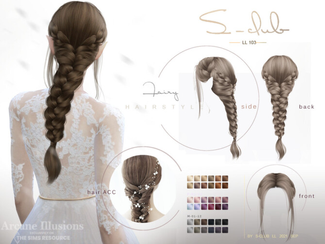 Arcane illusion Braid Long elf hairstyle by S-Club at TSR