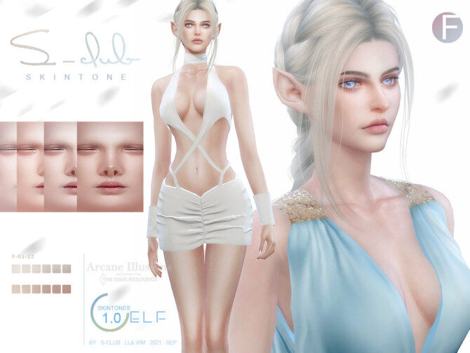 Arcane illusion Elf skintones by S-Club at TSR