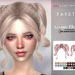 Arcane illusions – Fayette Hair by TsminhSims at TSR