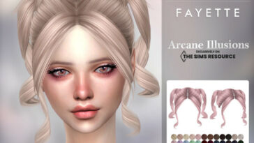 Arcane illusions – Fayette Hair by TsminhSims at TSR