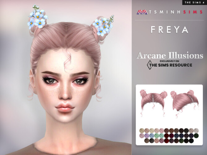 Arcane illusions – Freya Hair by TsminhSims at TSR