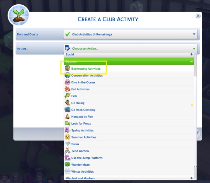 Autonomous Beekeeping Club Interaction by siriussimmer at Mod The Sims 4