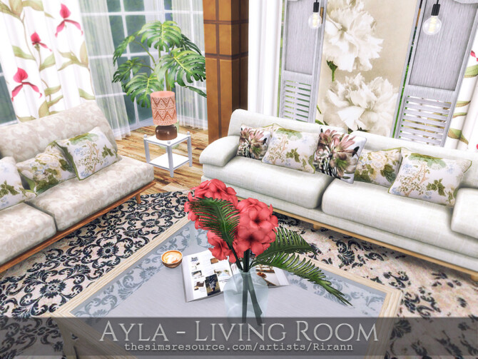 Ayla Living Room by Rirann at TSR