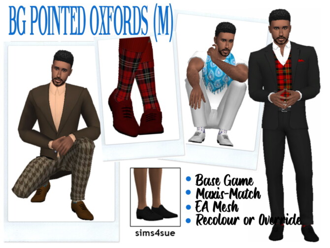 BG POINTED OXFORDS (M) at Sims4Sue