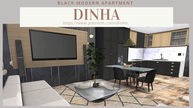 BLACK MODERN HOUSE at Dinha Gamer