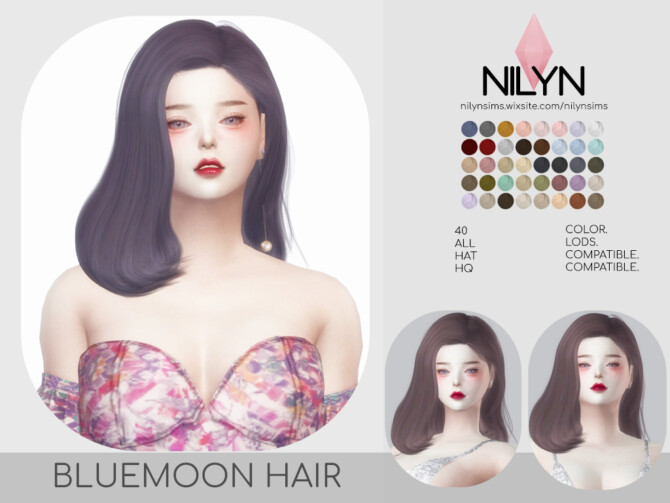 BLUEMOON HAIR (P) at Nilyn Sims 4