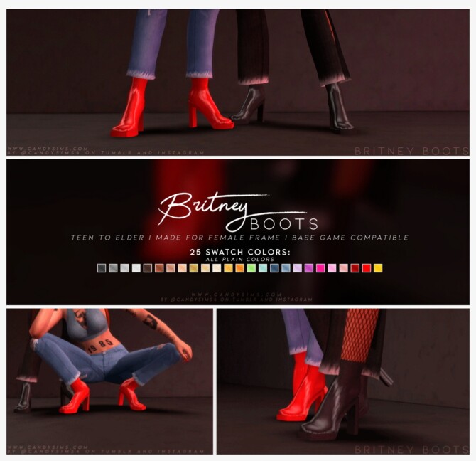 BRITNEY BOOTS at Candy Sims 4