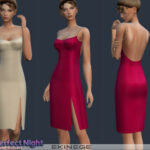 Backless Dress With Slit by ekinege at TSR