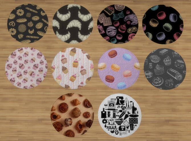 Bakery Rugs! by ApplepiSimmer at Mod The Sims 4