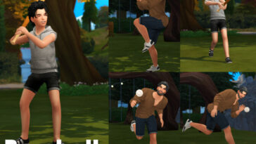 Baseball (Pose pack) by Beto_ae0 at TSR