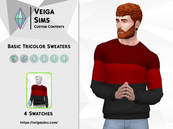 Basic Tricolor Sweaters by David_Mtv at TSR