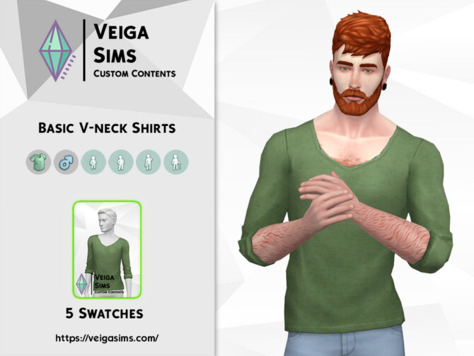 Basic V-neck Shirts by David_Mtv at TSR