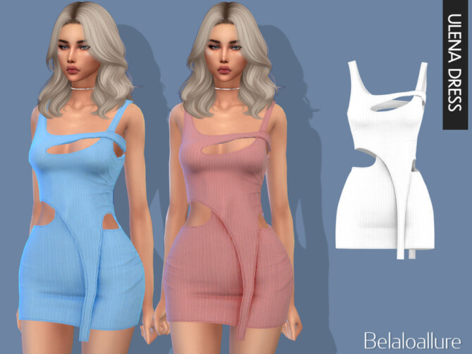 Belaloallure Ulena mini dress by belal1997 at TSR