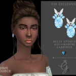 Belle Epoque Aquamarine Earrings by Glitterberryfly at TSR