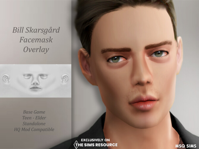 Bill Skarsgard Facemask Overlay at MSQ Sims