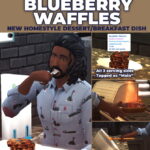 Blueberry Waffles Custom Recipe by RobinKLocksley at Mod The Sims 4