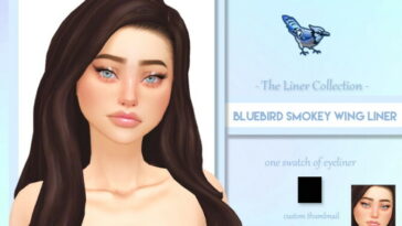 Bluebird Smokey Wing Liner by LadySimmer94 at TSR