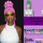 Bonus recolor of Nightcrawler’s Iggy hair by PinkyCustomWorld at TSR