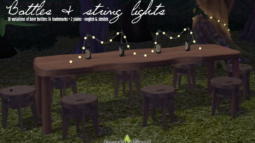 Bottle & string lights at Around the Sims 4