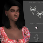 Bow Earrings by Glitterberryfly at TSR