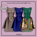 Brooch & Ruffle Dress at RIMINGs