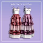 Bustier Ruffle Long Dress at RIMINGs