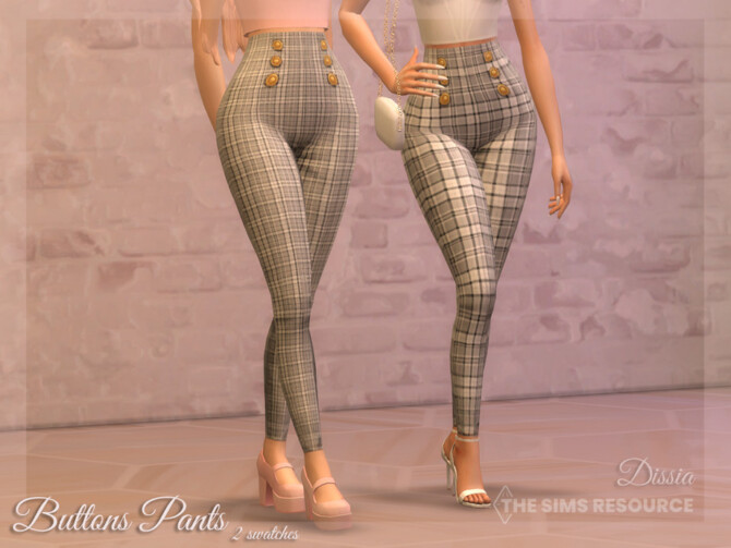 Buttons Pants by Dissia at TSR