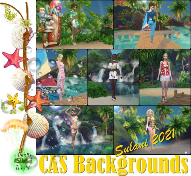 CAS Backgrounds Sulani 2021 at Annett’s Sims 4 Welt