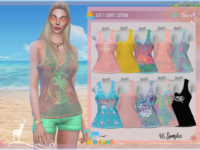 CITRINE tank top by DanSimsFantasy at TSR