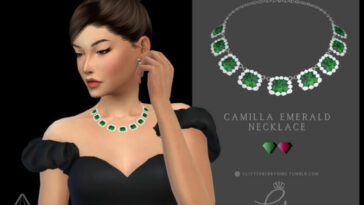 Camilla Emerald Necklace by Glitterberryfly at TSR