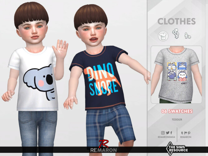 Cartoon’s Shirt 01 for Toddler by remaron at TSR