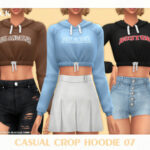 Casual Crop Hoodie 07 by Black Lily at TSR