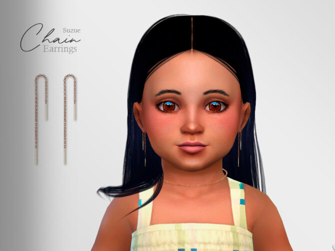 Chain Earrings Toddler by Suzue at TSR