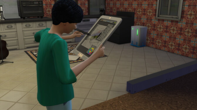 Children can paint on the sketchpad +sell paintings at Mod The Sims 4