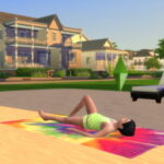 Children can sunbathe on a beach towel and on a lounge chair at Mod The Sims 4