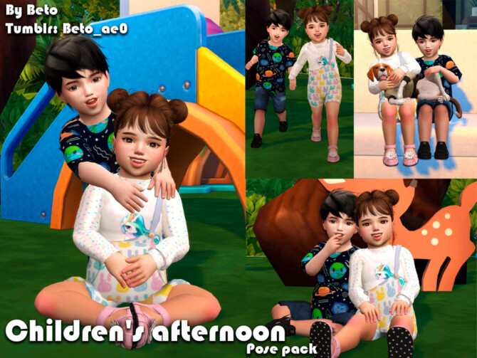 Children’s afternoon (Pose Pack) by Beto_ae0 at TSR