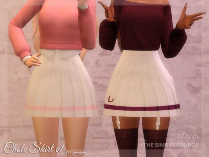 Chloe Skirt v1 (Light) by Dissia at TSR