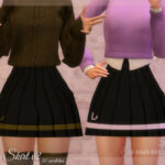 Chloe Skirt v2 (Dark) by Dissia at TSR