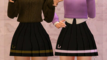 Chloe Skirt v2 (Dark) by Dissia at TSR