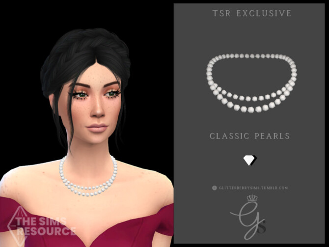 Classic Pearls Necklace by Glitterberryfly at TSR